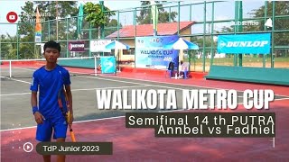 WALIKOTA CUP KOTA METRO🎾Annabeel vs Fadhiel , TdP Tennis Junior 2023