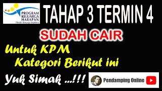 PKH Tahap 3 Termin 4 sudah cair untuk KPM kategori berikut ini