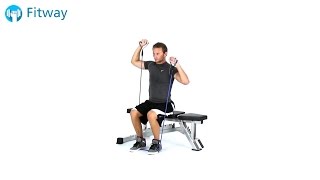 How To Do: Resistance Band Shoulder Press - Military Seated Alternating | Shoulder Workout