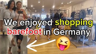 barefoot shopping in germany with ate tess! We have fun selecting some clothes to wear.