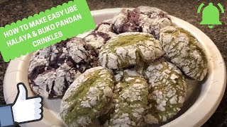 HOW TO MAKE EASY UBE HALAYA & BUKO PANDAN CRINKLES | ASMR with Analyn