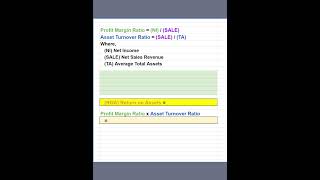 Profit Margin and Asset Turnover Ratios 1, 101