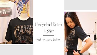 Upcycled Retro T-Shirt: Fast Forward Edition