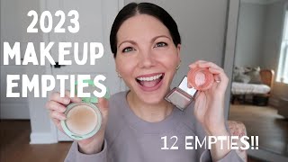 YEAR END MAKEUP EMPTIES! All the makeup I finished in 2023!