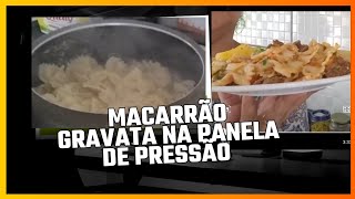 Cozinhando macarrão gravata na panela de pressão #cozinhandomacarrão#gravata #napaneladepressão