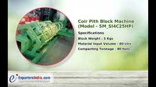 Coir Pith Block Machine | Grow Bag Making Machine Supplier in India - Sri Gokulam Hydraulics