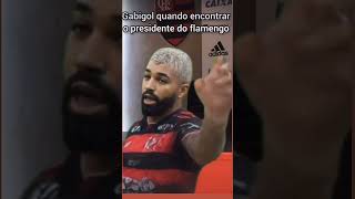 Gabi gol pedindo desculpas ao presidente do Flamengo