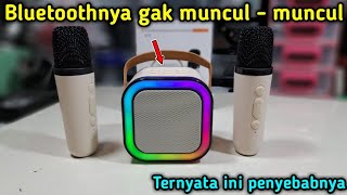 CARA MENGATASI KONEKSI BLUETOOTH SPEAKER K12 TIDAK MUNCUL-MUNCUL DI HP #speaker #mic #bluetooth