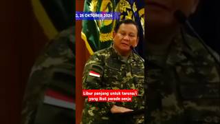 pak prabowo subianto memberi apresiasi kepada taruna/i akmil dan akpol #shorts #shortvideo