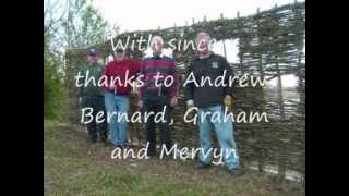 Making a woven willow screen for bird watching