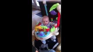 Baby Falls Asleep Bouncing in Bouncer