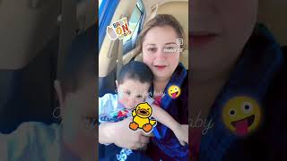 Fun with baby in the car