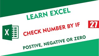 How To Identify Positive and Negative Numbers In Excel- Check if Number is Positive Negative or Zero