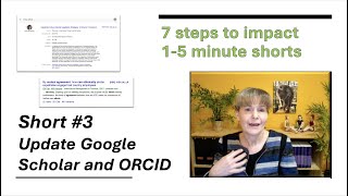 7 steps to impact 3 - Update Google Scholar