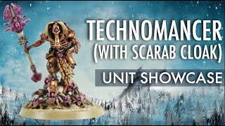 Unit Showcase, Technomancer with Canoptek Scarab Cloak | Painting Reference Necrons, Warhammer 40k