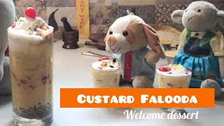 Custard Falooda | ASMR Miniature Cooking | Who is the new guest?