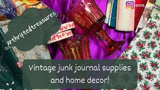 Cheap Junk journal supplies haul  // yard sale junk journal supply haul #thriftedtreasures