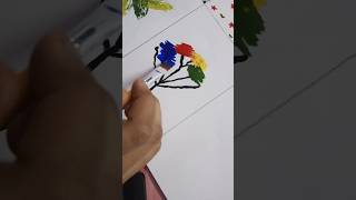 Colourful tree painting | acrylic painting #short #creativitywithaera #creativity #art #viral #paint