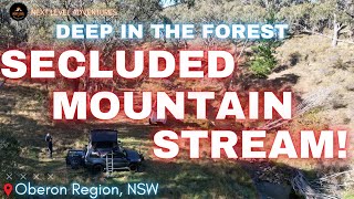 Finding A SECLUDED Mountain Stream Deep In Oberon's State Forest! Relaxing Overnight Camping!