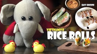 Vietnamese Rice Rolls | ASMR Miniature Cooking | Easy Recipe