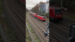 Pappelallee morning in #PrenzlauerBerg #Berlin: S. Bahn, local, ICE, tram & #dampflok  16.12.23