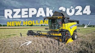 ŻNIWA 2024! W GR ROLNIK ☆ WYSYPANY RZEPAK PRZEZ DESZCZ!? ☆ NEW HOLLAND CX5.80 ☆ LUBUSKIE ☆ AW ™