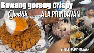 Makanan prindavan unik bawang merah goreng tepung #streetfood #kulinerindia #kulinerprindavan