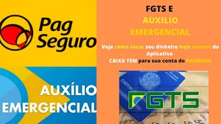 Como transferir meu Auxilio Emergencial do caixa Tem e Fgts para conta PagBank via boleto.