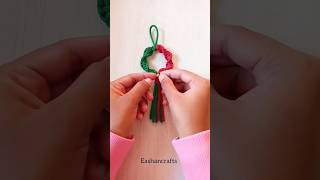 Macrame Christmas Ornaments 🎄✨ Macrame Wreath #shorts #christmas #shortvideo #craft #decoration