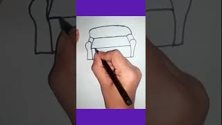 Easy sofa drawing #shorts#like#share#subscribe...