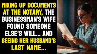 Mixing up documents at the notary, the businessman's wife found someone else's will  And seeing