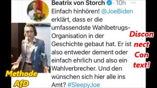 Beatrix der Storch hält Joe Biden für Dement, oder für einen "Wahlverbrecher"! #NoAfD #MethodeAfD