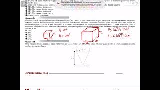 Q4 Certo produto é transportado em contêineres cúbicos. Para reduzir o custo da embalagem no transp