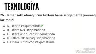 MÜƏLLİMLƏRİN İŞƏ QƏBULU (DQ) : TEXNOLOGİYA TESTLƏRİ lI HİSSƏ - (:YENİ:)