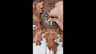 Vintage 30 Hour J Engstler cuckoo Clock Bird Theme