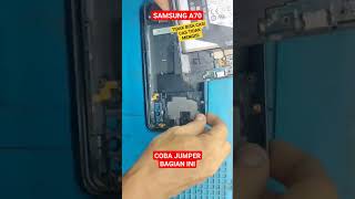 Samsung A70 Cas tidak mengisi ( cas tidak berfungsi). #shorts #samsunga70 #charger #servishp #hp