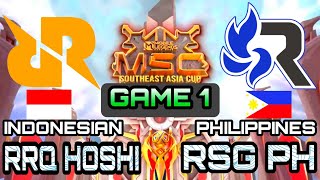 GAME 1 - RRQ HOSHI vs RSH PH | MSC 2022 | GRAND FINALS ~ Mobile Legends