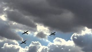 3 Hawker Hurricanes at Duxford Battle of Britain airshow 2015