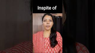 இருந்தாலும் in English | How to use INSPITE OF | Spoken English through Tamil #shorts #youtubeshorts