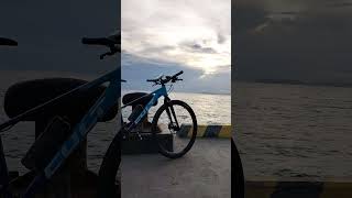 CHILLIN' at the port #cultmtb #bikeride #sunset