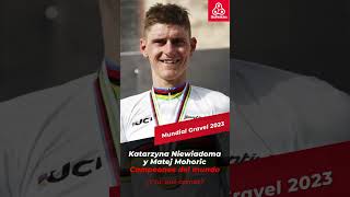 Katarzyna Niewiadoma y Matej Mohoric se proclaman vencedores del campeonato del mundo Gravel 2023