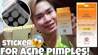 STICKER FOR ACNE! HYDROCOLLOID ACNE PATCH REVIEW!♥️ EFFECTIVE KAYA?!