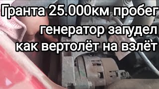 Новая Лада Гранта 2023 шумят/ гудят подшипники генератора на пробеге 25тыс км.