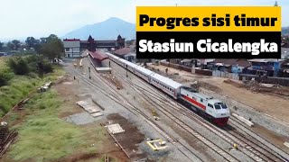 PENAMPAKAN AREA TIMUR STASIUN CICALENGKA BEGITU LUAS ‼️Mengejar KA Serayu Di Langit Cicalengka ‼️