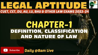 CUET 2023-24/ LEGAL APTITUDE FOR LAW ENTRANCE EXAM/ LEGAL APTITUDE CHAPTER 1