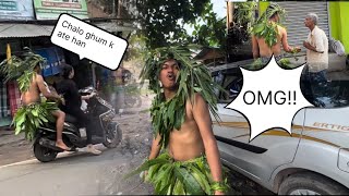 Jungle se banda aya city main 🧟‍♂️| public reaction 😱| SD Suvo🤣