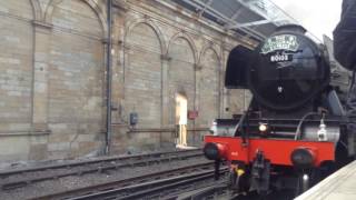 60103 "Flying Scotsman" departs Edinburgh Waverley