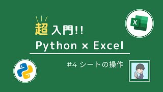 【Python × Excel超入門④】これ1本でOK！Pythonを使ってシートの操作を完全マスター！【演習あり】