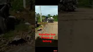 bus Pmtoh kecelakaan betung Sumsel