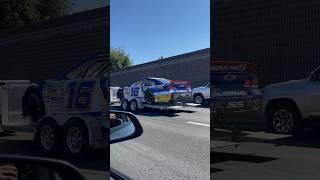 Race car spotted on freeway #racecar #nascar #chevrolet